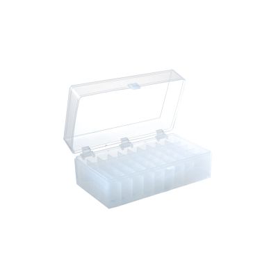 50-WELL MICROTUBE STORAGE BOX, Clear