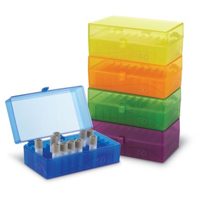 50-WELL MICROTUBE STORAGE BOX, Assorted
