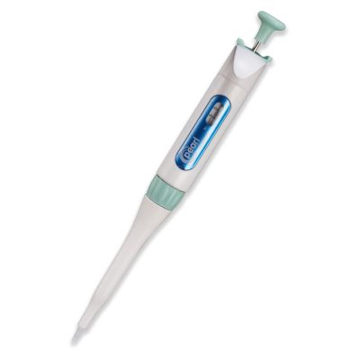 ADJUSTABLE VOLUME PIPETTES, SINGLE CHANNEL, White/ Light Blue
