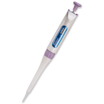 ADJUSTABLE VOLUME PIPETTES, SINGLE CHANNEL, White/ Light Purple
