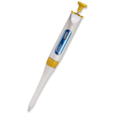 ADJUSTABLE VOLUME PIPETTES, SINGLE CHANNEL, White/ Yellow
