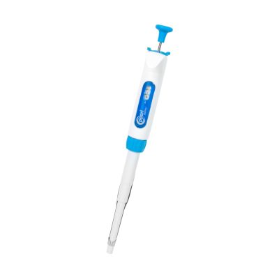 ADJUSTABLE VOLUME PIPETTES, SINGLE CHANNEL, White/ Blue
