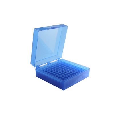 100 Well Tube Storage Box, Blue