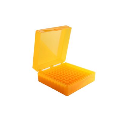 100 Well Tube Storage Box, Orange