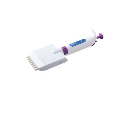 Adjustable Micro Pipette 8 Channel, 30-300ul, White/Purple