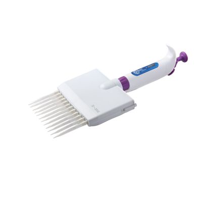 Adjustable Micro Pipette 12 Channel, 30-300ul, White/Purple