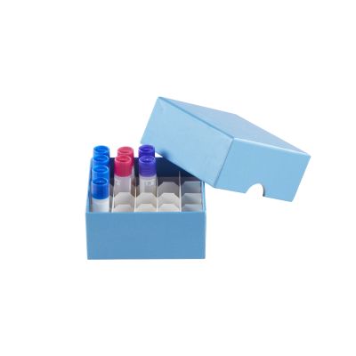 CARDBOARD CRYOGENIC VIAL TUBE STORAGE BOX, 25 Wells
