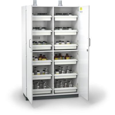 Acid and corrosive safety storage cabinet, Model Acid XL, Acid Line, Wing Door Technology, 2 Storage Area