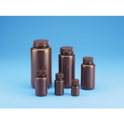 Amber Wide-Mouth Boston Round Bottle-HDPE-2lts