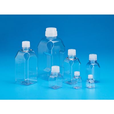 Sterile Square PC Biocanister, with white HDPE Closure 5lts