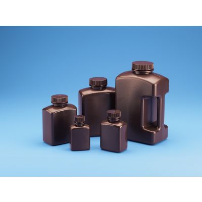 Amber Rectangular Bottle-HDPE-125ml