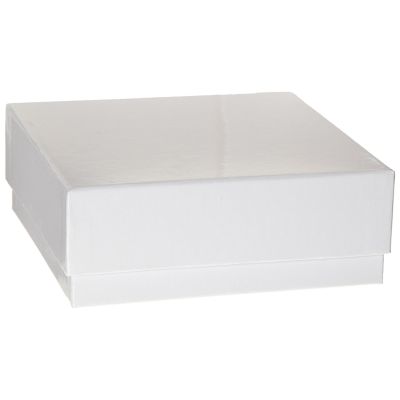 Cardboard Cryogenic Vial Storage Box & Lid 50mm, White