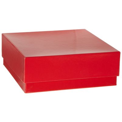 Cardboard Cryogenic Vial Storage Box & Lid, 50mm, Red